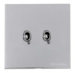 M Marcus Heritage Brass Winchester Range 2 Gang Stockholm Toggle Switch