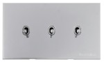 M Marcus Heritage Brass Winchester Range 3 Gang Stockholm Toggle Switch