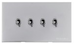 M Marcus Heritage Brass Winchester Range 4 Gang Stockholm Toggle Switch