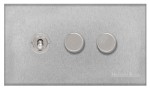 M Marcus Heritage Brass Winchester Range 3 Gang Mixed Toggle Switch Dimmer Switch 1xToggle Switch 2xTED