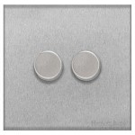 M Marcus Heritage Brass Winchester Range 2 Gang Multi Location Primary Dimmer (Compatible with LED bulbs)