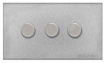 M Marcus Heritage Brass Winchester Range 3 Gang Multi Location Primary Dimmer (Compatible with LED bulbs)