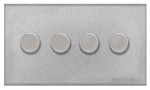M Marcus Heritage Brass Winchester Range 4 Gang TED Dimmer (Compatible with LED Lamps)