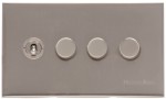 M Marcus Heritage Brass Winchester Range 4 Gang Mixed Toggle Switch Dimmer Switch 1xToggle Switch 3xTED