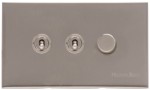 M Marcus Heritage Brass Winchester Range 3G Mixed Toggle Switch Dimmer Switch 2xToggle Switch 1xTED