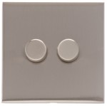M Marcus Heritage Brass Winchester Range 2 Gang Multi Location Primary Dimmer (Compatible with LED bulbs)