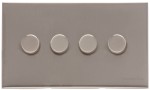 M Marcus Heritage Brass Winchester Range 4 Gang Multi Location Secondary Dimmer (Compatible with LED bulbs)