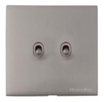 M Marcus Heritage Brass Winchester Range 2 Gang Stockholm Toggle Switch