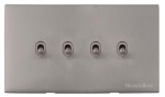 M Marcus Heritage Brass Winchester Range 4 Gang Stockholm Toggle Switch