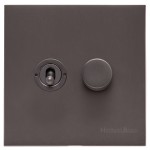 M Marcus Heritage Brass Winchester Range 2 Gang Mixed Toggle Switch Dimmer Switch 1xToggle Switch 1xTED
