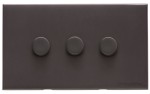 M Marcus Heritage Brass Winchester Range 3 Gang Multi Location Primary Dimmer (Compatible with LED bulbs)