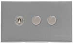 M Marcus Heritage Brass Winchester Range 3 Gang Mixed Toggle Switch Dimmer Switch 1xToggle Switch 2xTED
