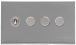 M Marcus Heritage Brass Winchester Range 4 Gang Mixed Toggle Switch Dimmer Switch 1xToggle Switch 3xTED