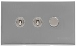 M Marcus Heritage Brass Winchester Range 3G Mixed Toggle Switch Dimmer Switch 2xToggle Switch 1xTED