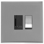 M Marcus Heritage Brass Winchester Range Switched Fused Spur Unit with Black Trim