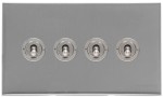 M Marcus Heritage Brass Winchester Range 4 Gang 2 Way Toggle Switch
