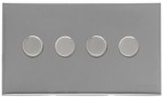 M Marcus Heritage Brass Winchester Range 4 Gang Multi Location Secondary Dimmer (Compatible with LED bulbs)