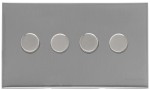 M Marcus Heritage Brass Winchester Range 4 Gang TED Dimmer (Compatible with LED Lamps)