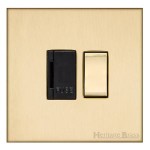 M Marcus Heritage Brass Winchester Range Switched Fused Spur Unit with Black Trim