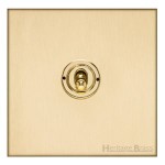 M Marcus Heritage Brass Winchester Range 1 Gang 2 Way Toggle Switch