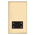 M Marcus Heritage Brass Winchester Range Shaver Socket Dual Output Voltage 110/240V with Black Trim