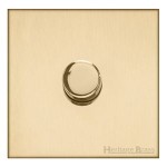M Marcus Heritage Brass Winchester Range 1 Gang Multi Location Primary Dimmer (Compatible with LED bulbs)