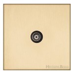 M Marcus Heritage Brass Winchester Range 1 Gang Non-Isolated TV Coaxial Socket with Black Trim