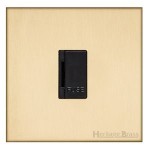 M Marcus Heritage Brass Winchester Range Unswitched Fused Spur Unit with Black Trim
