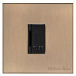 M Marcus Heritage Brass Winchester Range Unswitched Fused Spur Unit with Black Trim