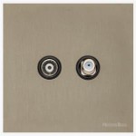 M Marcus Heritage Brass Windsor Range TV/Satellite Socket