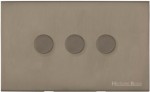 M Marcus Heritage Brass Windsor Range 3 Gang Multi Location Secondary Dimmer