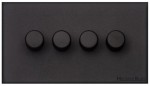 M Marcus Heritage Brass Windsor Range 4 Gang TED Dimmer (Compatible with LED Lamps)