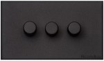 M Marcus Heritage Brass Windsor Range 3 Gang Multi Location Secondary Dimmer