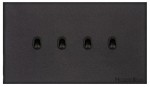 M Marcus Heritage Brass Windsor Range 4 Gang Stockholm Toggle Switch
