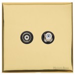 M Marcus Heritage Brass Windsor Range TV/Satellite Socket