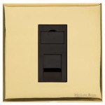 M Marcus Heritage Brass Windsor Range 1 Gang CAT6 Socket