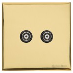 M Marcus Heritage Brass Windsor Range TV/FM Diplexed Socket