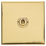 M Marcus Heritage Brass Windsor Range 1 Gang Dimming Toggle Switch