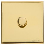 M Marcus Heritage Brass Windsor Range 1 Gang Trailing Edge LED Dimmer Switch