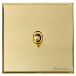 M Marcus Heritage Brass Windsor Range 1 Gang Stockholm Toggle Switch