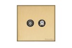 M Marcus Heritage Brass Windsor Range TV/Satellite Socket