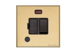 M Marcus Heritage Brass Windsor Range Switched Fused Spur Unit with Neon Indicator and Flex Outlet