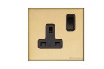 M Marcus Heritage Brass Windsor Range Single Switched Socket
