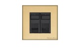 M Marcus Heritage Brass Windsor Range 2 Gang CAT6 Socket