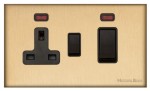 M Marcus Heritage Brass Windsor Range 45A Cooker Unit Switch/13A Socket