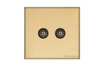 M Marcus Heritage Brass Windsor Range TV/FM Diplexed Socket
