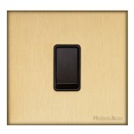 M Marcus Heritage Brass Windsor Range 1 Gang Intermediate Rocker Switch