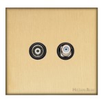 M Marcus Heritage Brass Windsor Range TV/Satellite Socket