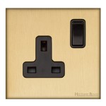 M Marcus Heritage Brass Windsor Range Single Switched Socket