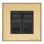 M Marcus Heritage Brass Windsor Range 2 Gang Secondary Line Socket